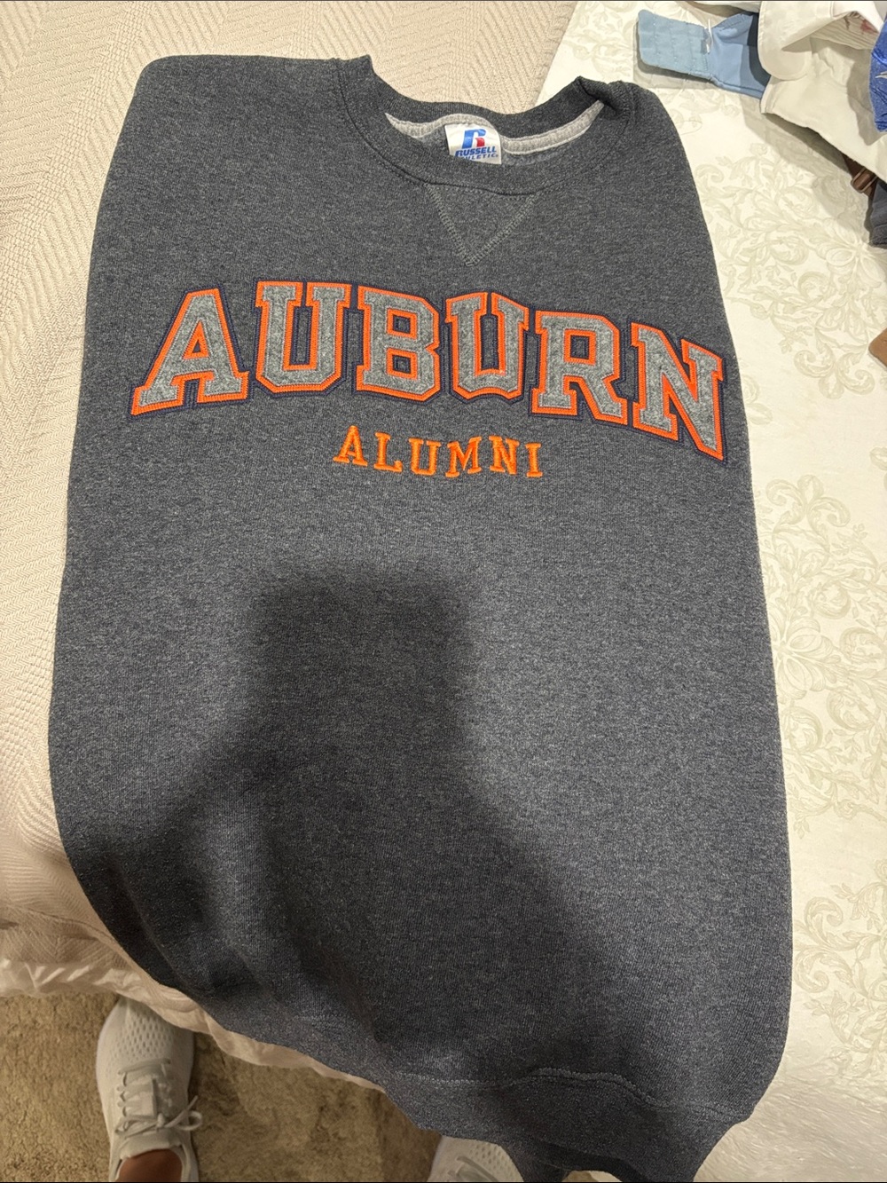Russell Athletic Auburn Alumni Crewneck Sweatshirt - Charcoal/Orange